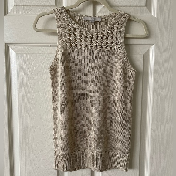 LOFT Tops - LOFT woven crochet knit tank